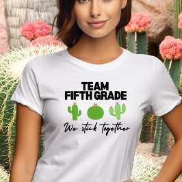 Team Fünfte Klasse Wir kleben gemeinsam Lehrer-Tsh T-Shirt