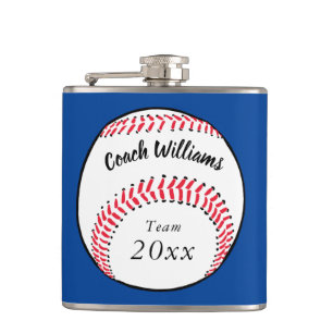 Team für den Baseball-Coachamen Jahr Blau Flachmann