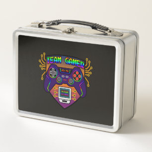 Team Gamer, Gamer-Lunchbox Retro-Controller Metall Brotdose