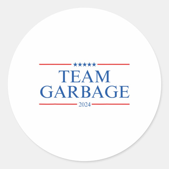 Team Garbage 2024 Runder Aufkleber (Vorderseite)