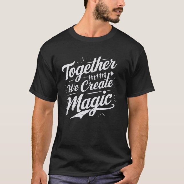 Team Gebäude Mitarbeiter Teamwork Teambuilding T-Shirt (Vorderseite)