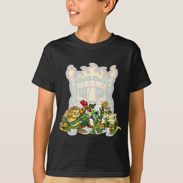 Team-Geheimnis-Insel-Gruppe T-Shirt (Vorderseite)