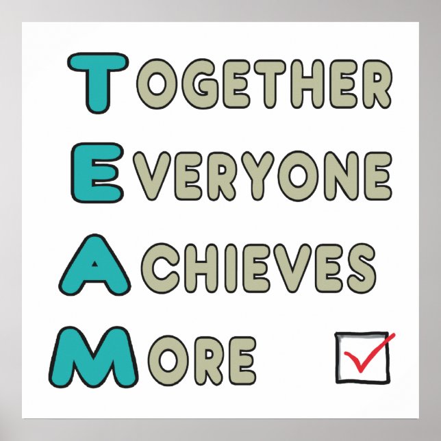 Team - Gemeinsam erreicht jeder mehr Poster (Vorne)