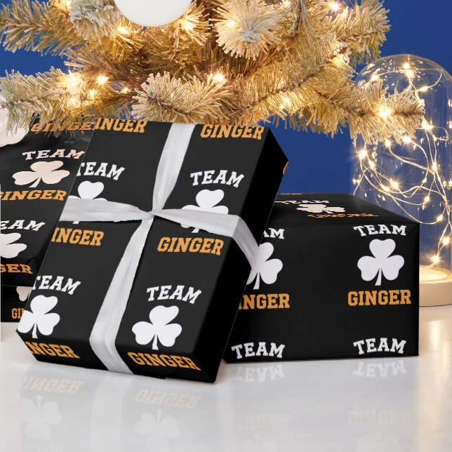 Team Ginger Red Head Funny Irish St Patrick's Day Geschenkpapier (Feiertage)