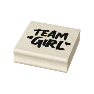 Team Girl Baby Shower Gummistempel