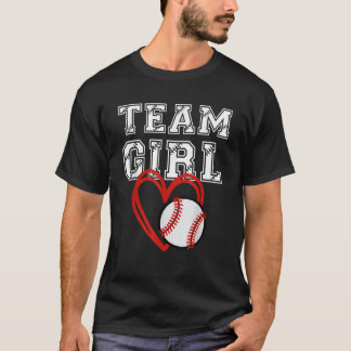 Team Girl Baseball Gender Reveal Familie Übereinst T-Shirt