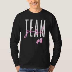 Team Girl Gender zeigen Baby-Dusche pink oder blau T-Shirt