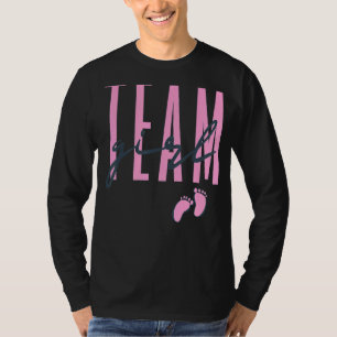 Team Girl Gender zeigen Baby-Dusche pink oder blau T-Shirt