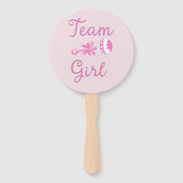 Team Girl mit Rattle Fächer (Vorderseite)