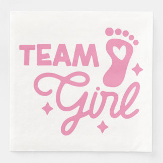 Team Girl Niedlich Girl Babyduschpapier Napkin Serviette