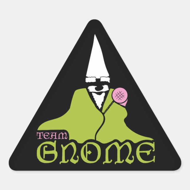 Team Gnome Dreieckiger Aufkleber (Vorderseite)