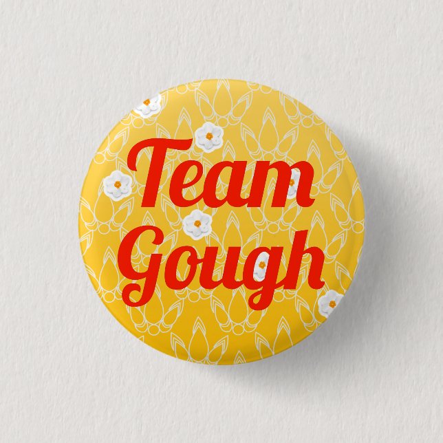Team Gough Button (Vorderseite)