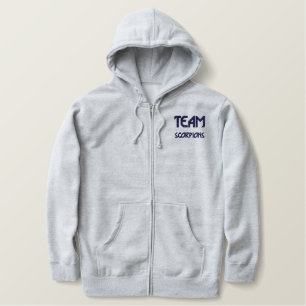 TEAM (Grau und Marine) Bestickter Hoodie