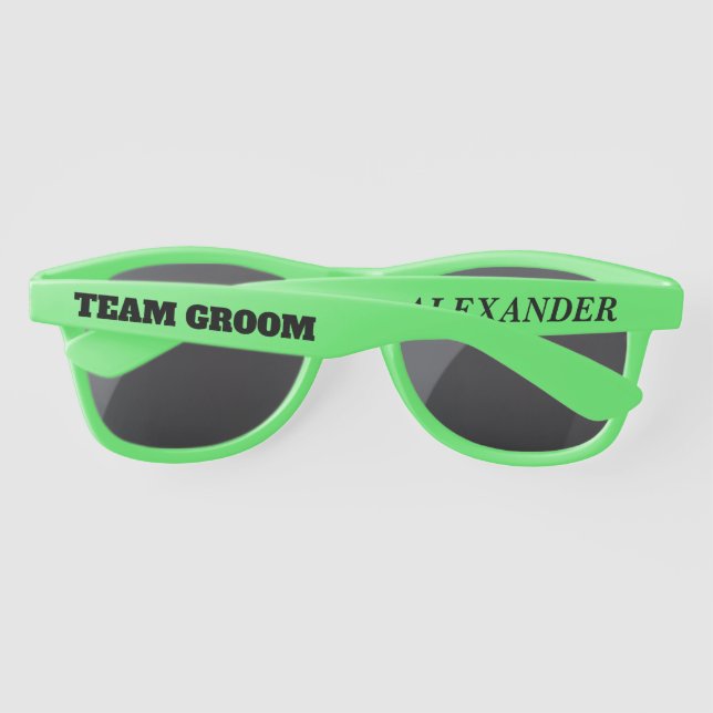 Team Groom Bachelor Party Sonnenbrille für Trauzeu (Rückseite)