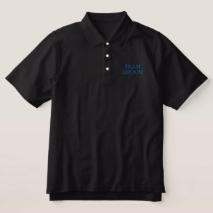 Team Groom besticktes Polo-Shirt