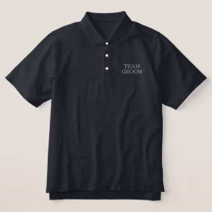 Team Groom besticktes Polo-Shirt