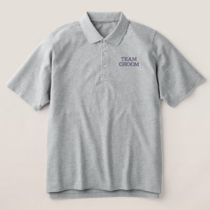 Team Groom besticktes Polo-Shirt