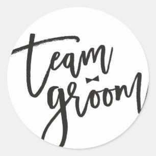Team Groom Bow Krawatte Bachelor Party Moderne Hoc Runder Aufkleber