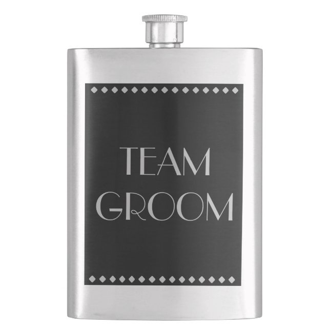 Team Groom Classic Flask Flachmann (Vorderseite)