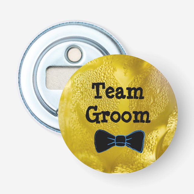 Team Groom Cold Beer Bubbles Flaschenöffner (Vorderseite)