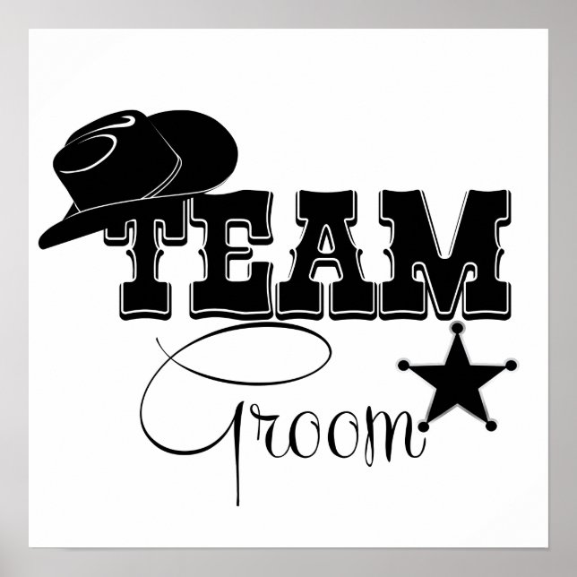 Team Groom - Cowboy Poster (Vorne)