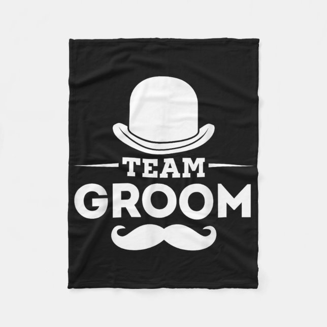 Team Groom Crew Party Squad Grooms Bachelor Fleecedecke (Vorderseite)