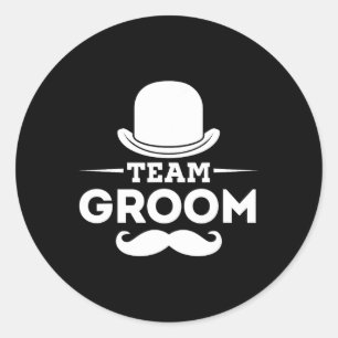 Team Groom Crew Party Squad Grooms Bachelor Runder Aufkleber