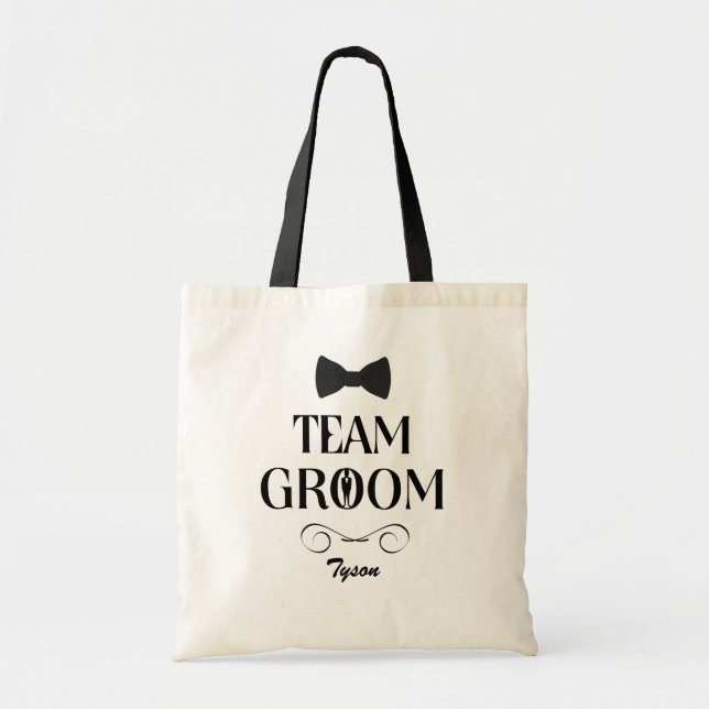 Team Groom - Custom Trauzeugen Geschenktaschen Tragetasche (Vorne)