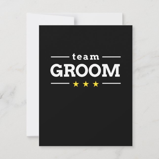 Team Groom Dankeskarte (Vorderseite)