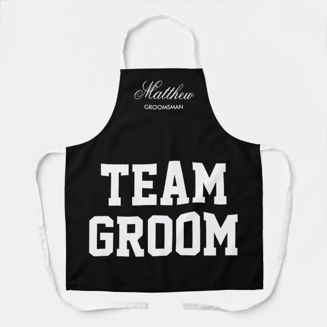Team Groom Hochzeitsfeier Schürze für Trauzeugen (Vorderseite)