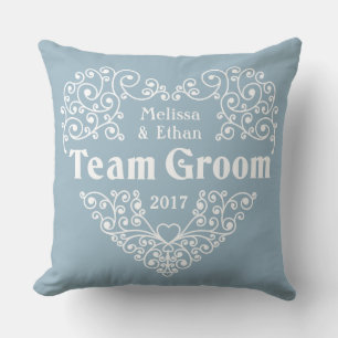 Team Groom individuellen Namen & Hochzeitskissen Kissen