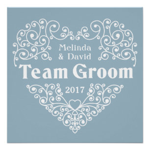 Team Groom individuellen Namen & Jahreshochzeit Po Poster
