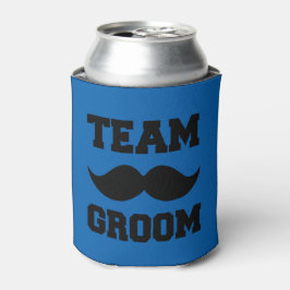 Team Groom lustiger Schnurrbart kann cooler Dosenkühler