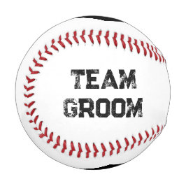 Team Groom personalisiert Black Heart Baseball