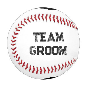 Team Groom personalisiert Black Heart Baseball
