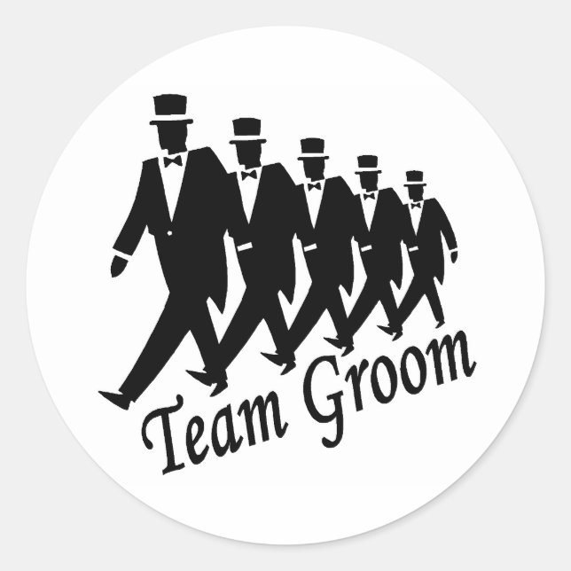 Team Groom Runder Aufkleber (Vorderseite)