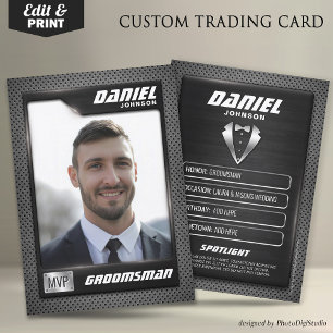 Team Groom Trading Cards, Geschenke für Trauzeugen Telefonnummerkarte