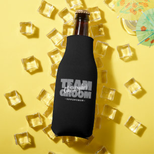 Team Groom Trauzeuge Name Wedding Party Black Ber Flaschenkühler