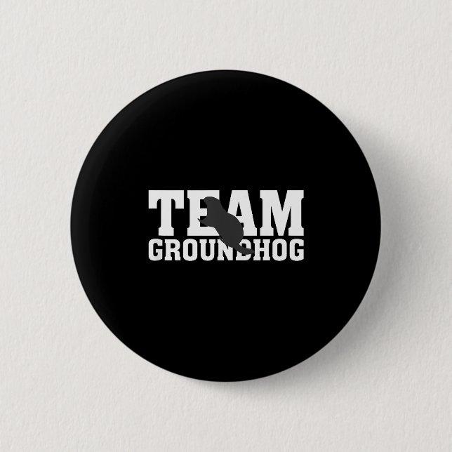 Team Groundhog Lustiger Groundhog Day Tank Top  Button (Vorderseite)