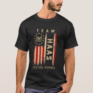 Team HAAS Lebenslanges Mitglied Amerikanische Flag T-Shirt