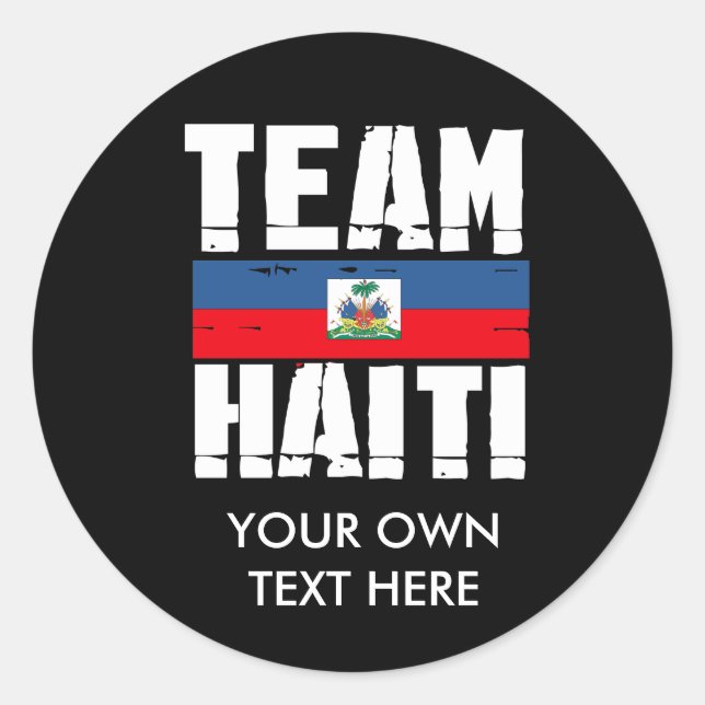 TEAM HAITI RUNDER AUFKLEBER (Vorderseite)
