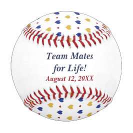 Team Hearts Personalisiert neu verheiratet Baseball
