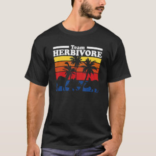 Team Herbivore Go Vegan Vegetarian Dinosaur Veggie T-Shirt