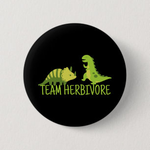 Team Herbivore Vegan Button