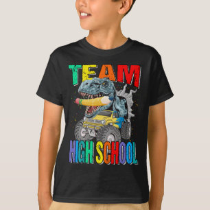 Team High School Monster Truck Dinosaurier Boys T-Shirt