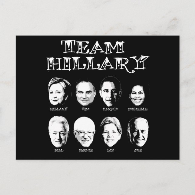 Team Hillary - Hillary Team Postkarte (Vorderseite)