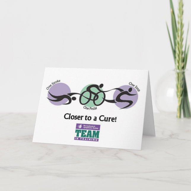 Team in Training Dankeschön Karte (Vorderseite)