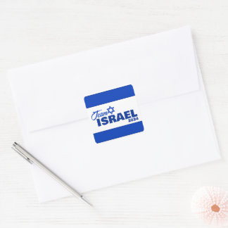 Team Israel - Quadratischer Aufkleber