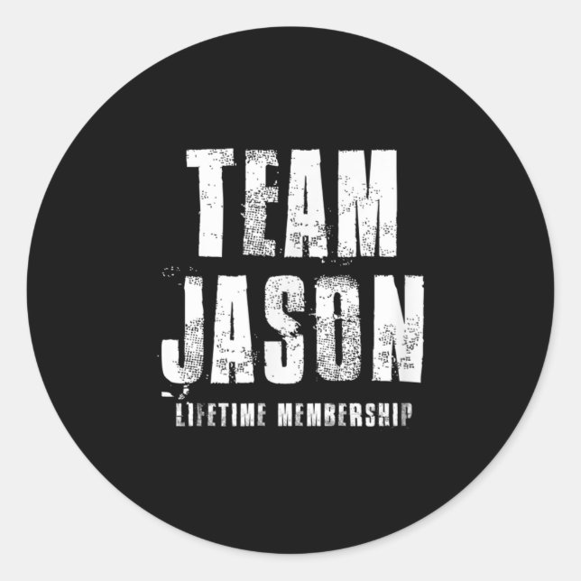 Team Jason Motivational Insrational Proud Family  Runder Aufkleber (Vorderseite)