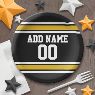 Team Jersey mit Individuelle Name und Nummer Pappteller